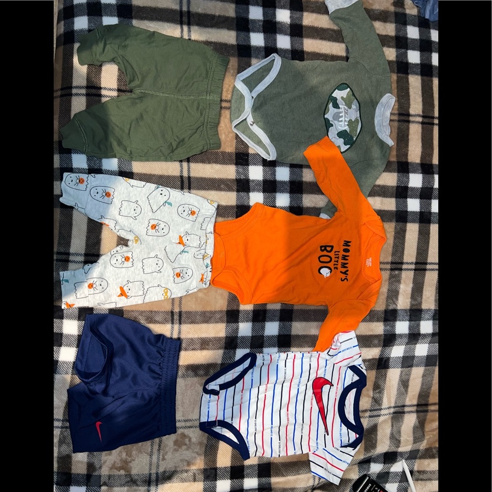 3 baby boy outfits used once